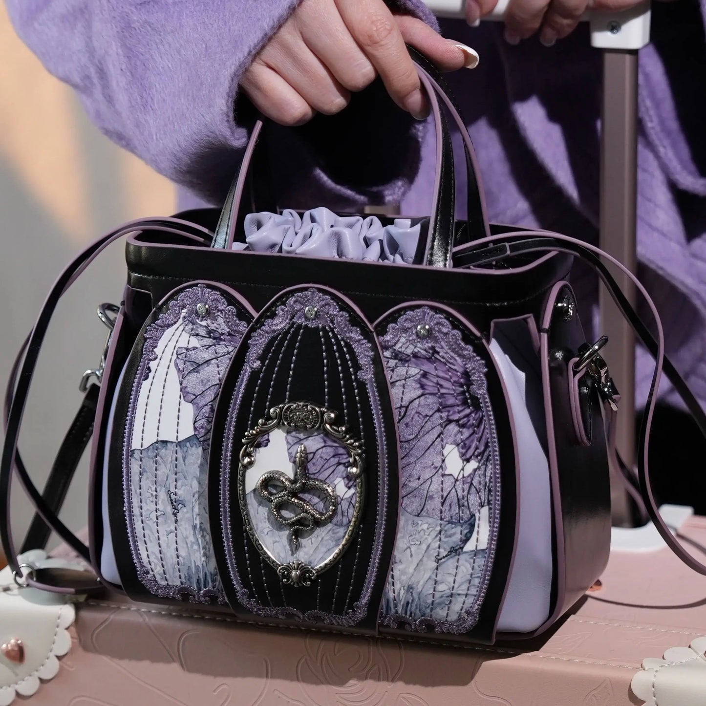 Snake Year Embroidered Bag