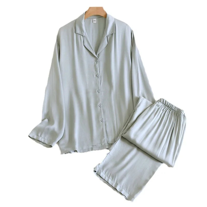 Cotton Silk Couple Pajama Set