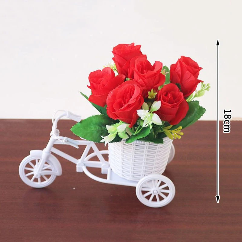Tricycle Flower Basket Home Garden Decor
