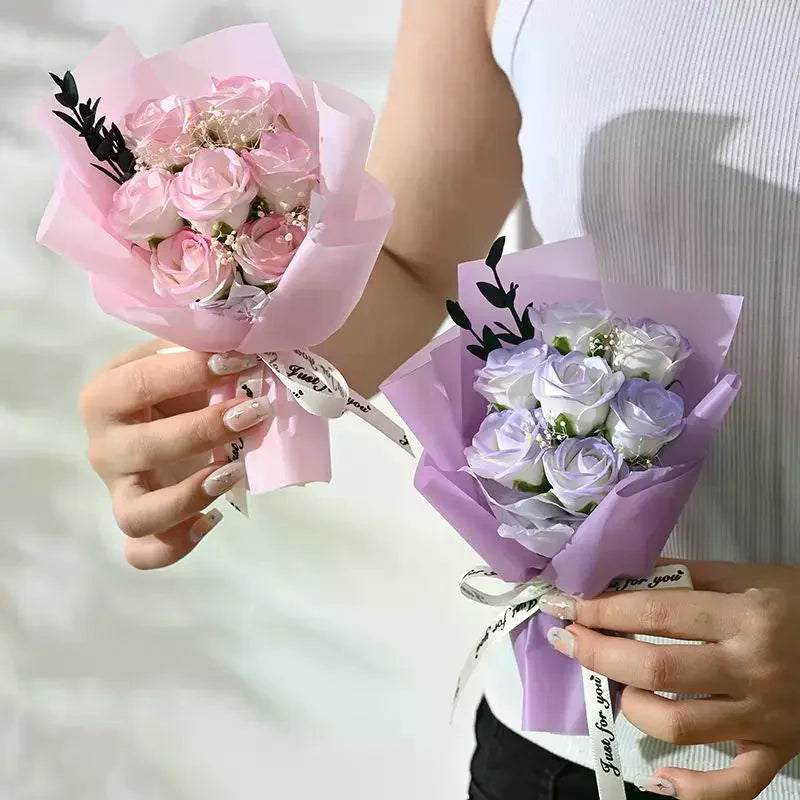 Artificial Rose Bouquet Soap Flower Gift
