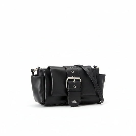 Women's Vintage Leather Baguette Shoulder Bag