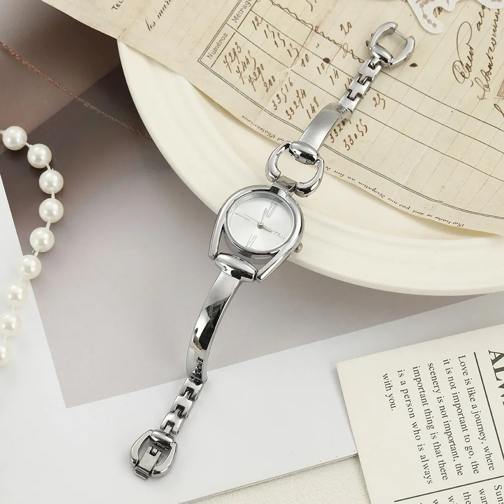 Women's Button Bracelet Quartz Watch