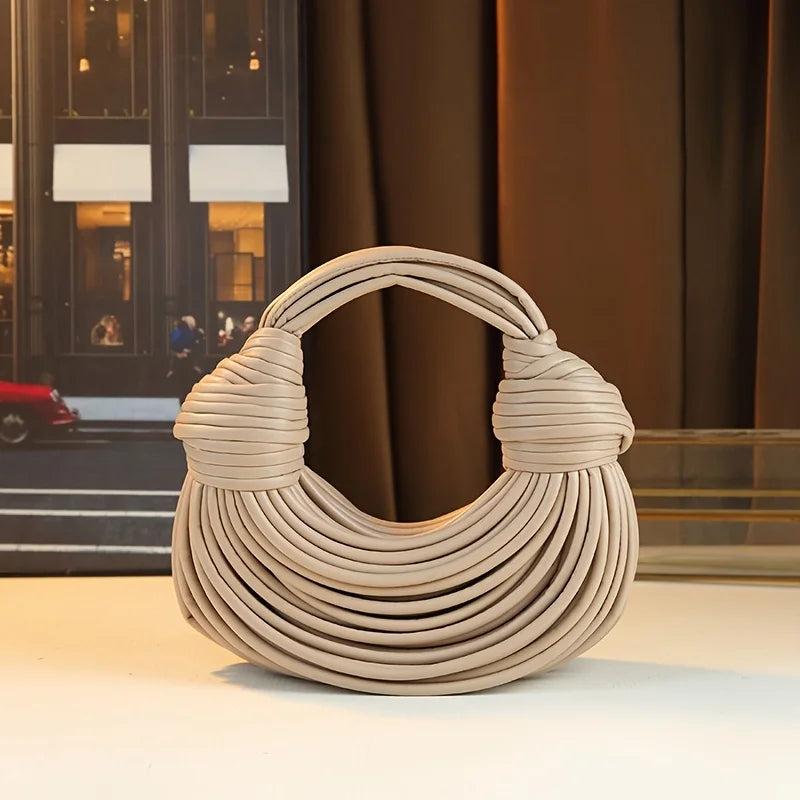 Women's Gold Handwoven Hobo Evening Clutch