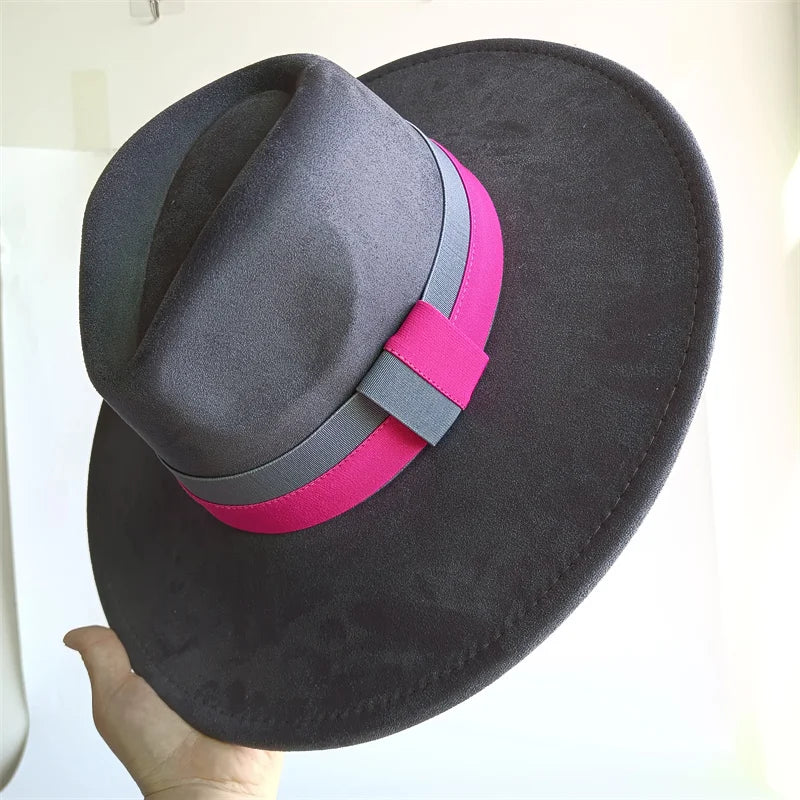 Women's Wide Brim Fedora Hat Retro Style