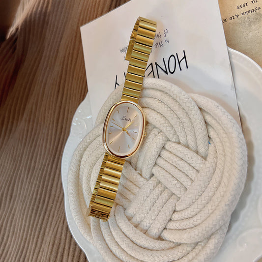 Gold Bracelet Vintage Quartz Watch