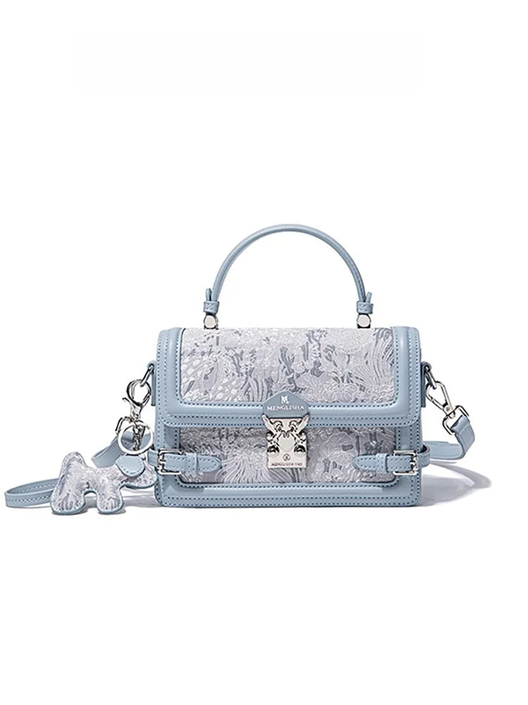 Embroidered Square Crossbody Bag