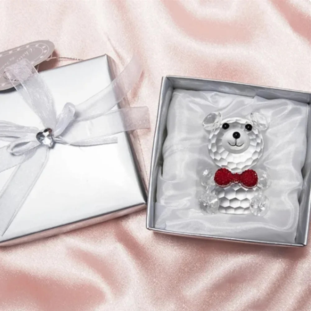 Crystal Bear Rose Gift Box Valentine