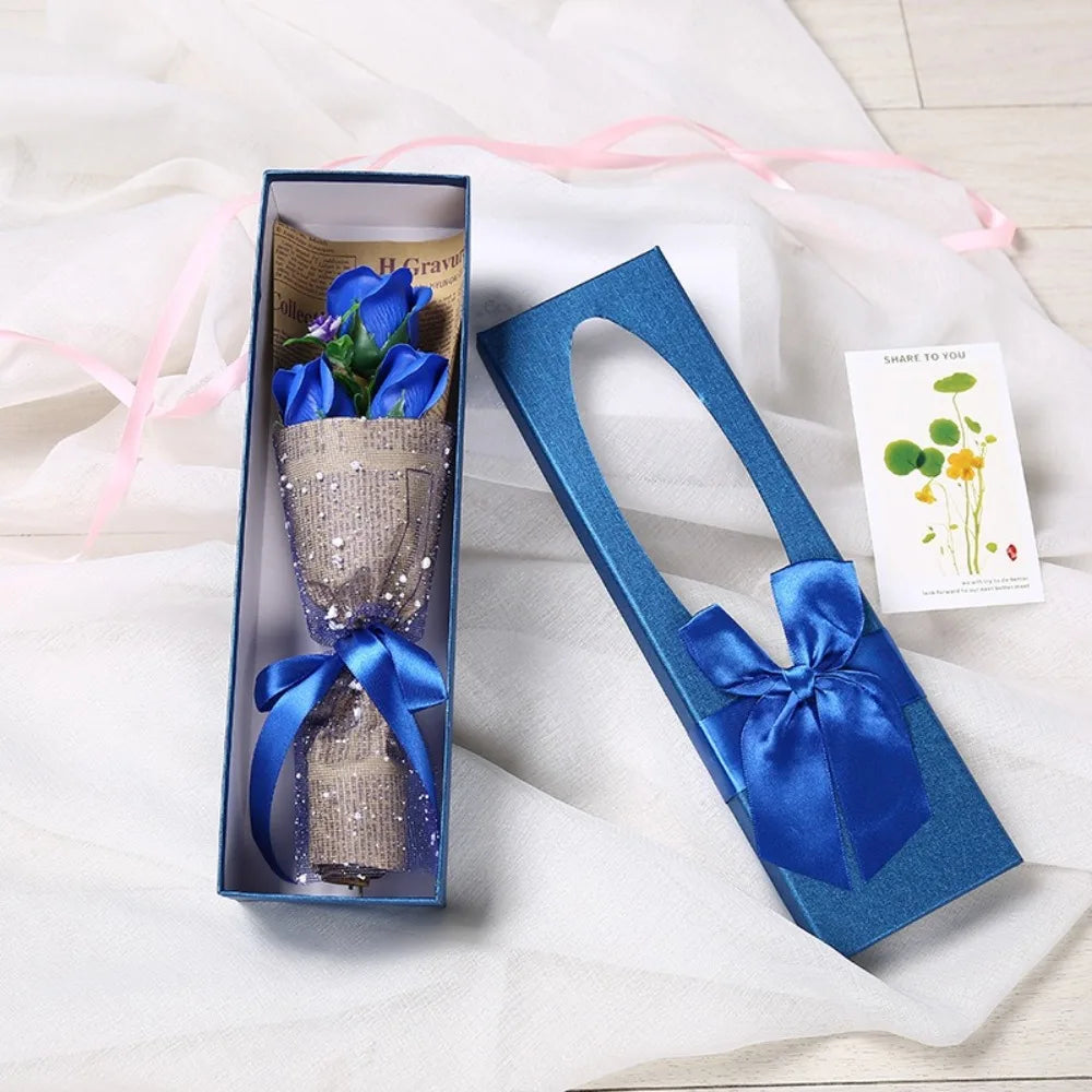Rose Bouquet Gift Box Bow Decor Teacher