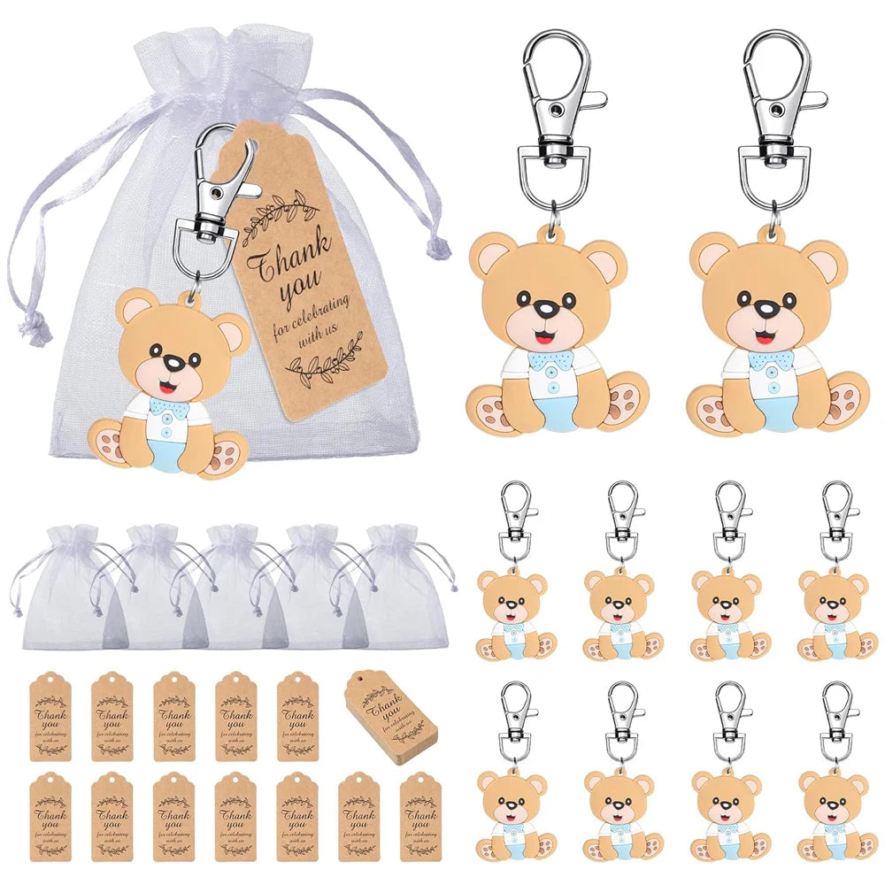 Baby Shower Gift Set Keychains Bags Cards