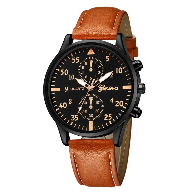 Leather Sport Men Watch