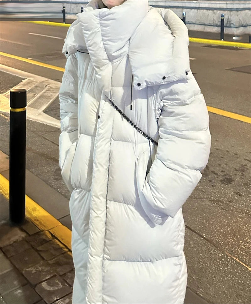 Long Korean Cotton Women Parka