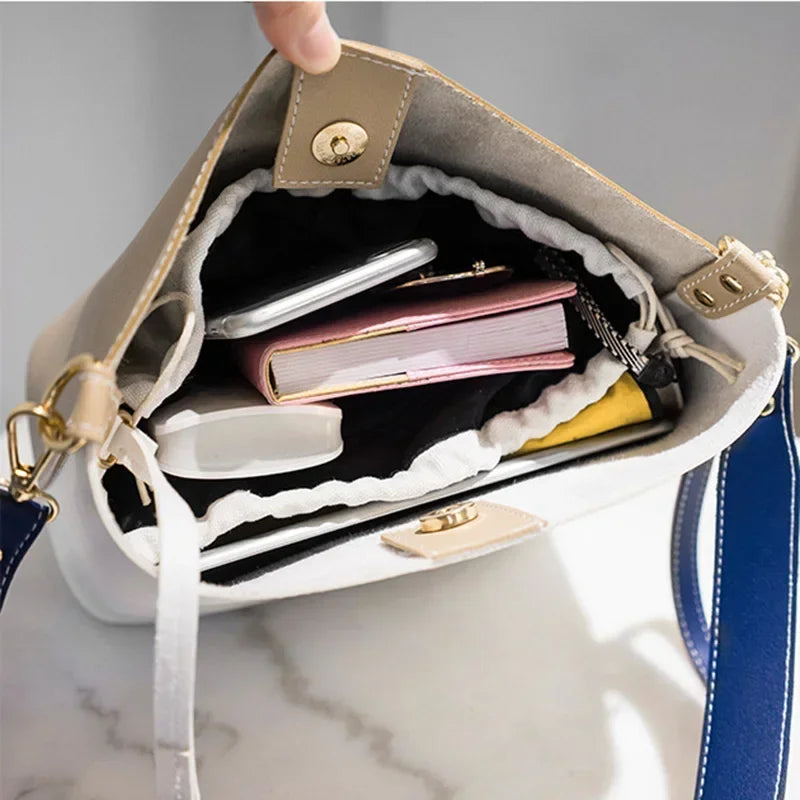 PU Leather Bucket Crossbody Bag