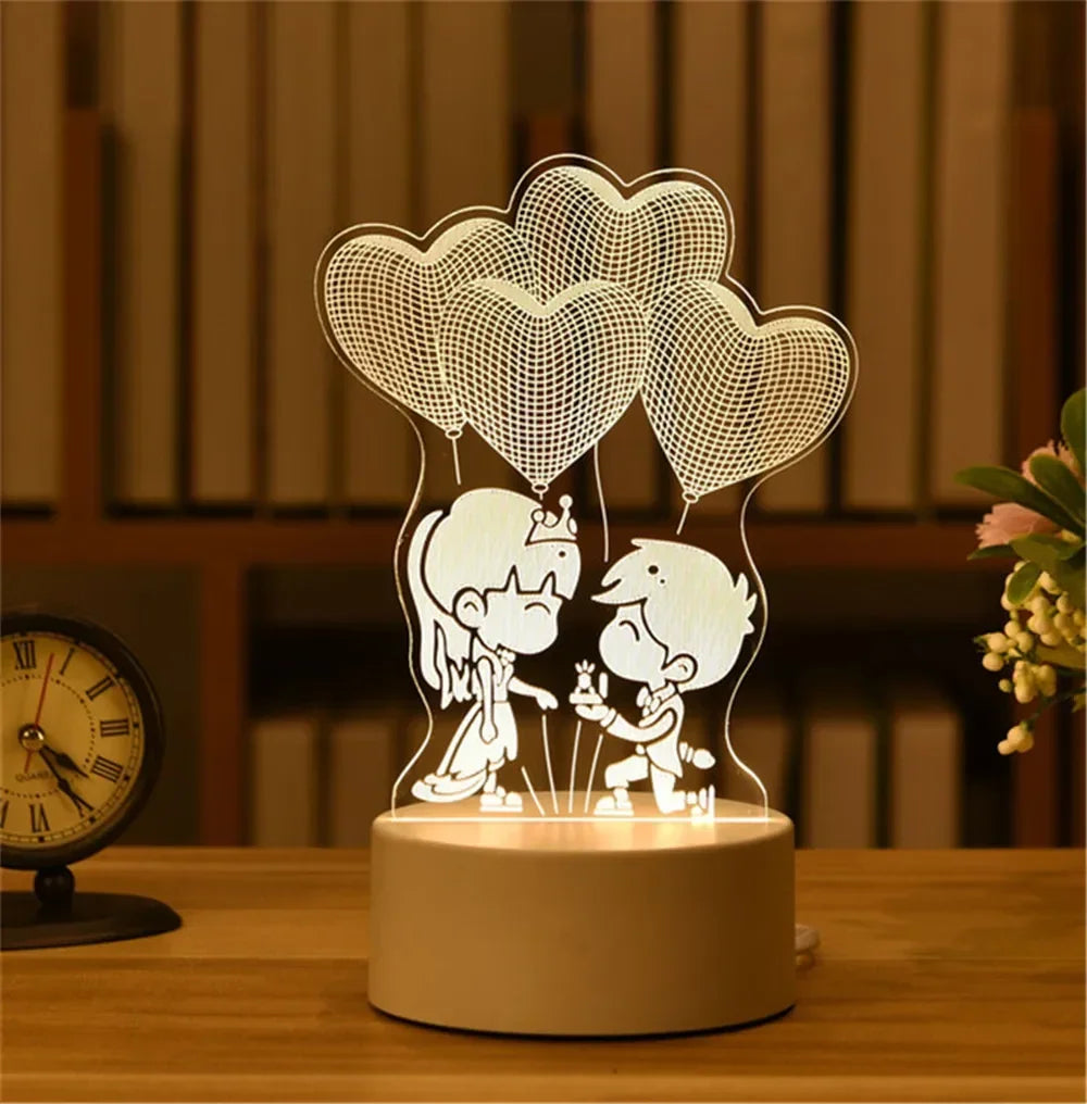 3D Acrylic Neon Sign USB LED Night Light
