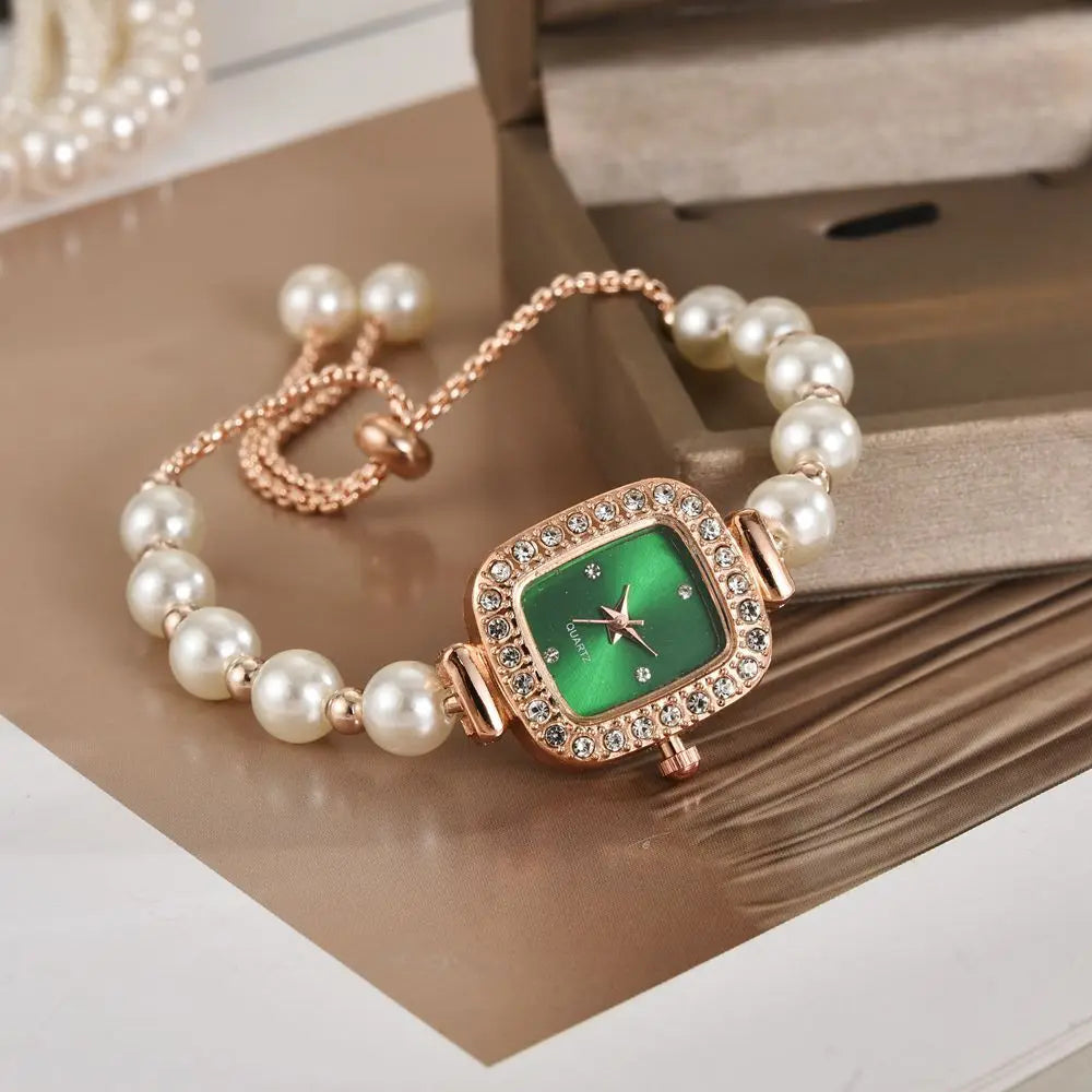 Pearl Bracelet Small Dial Watch