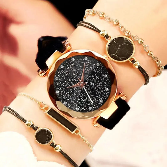 Women's Analog Watch Set (5pcs)