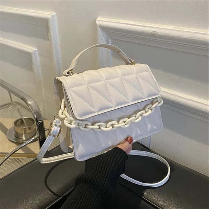Quilted Mini Crossbody Tote Bag