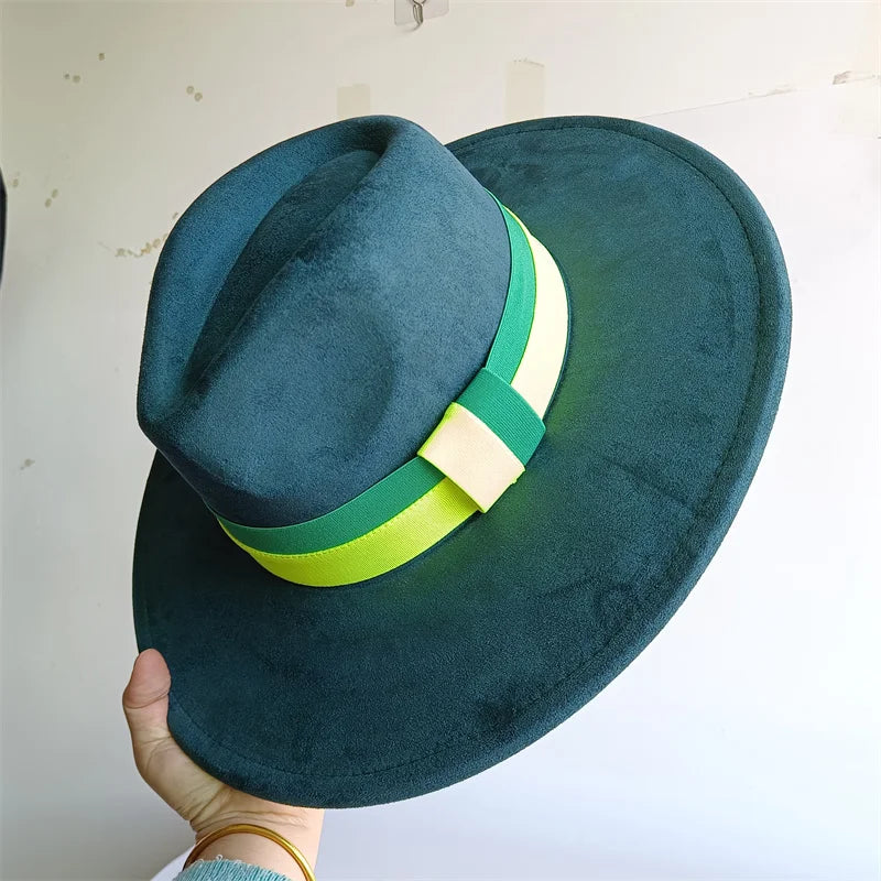 Women's Wide Brim Fedora Hat Retro Style