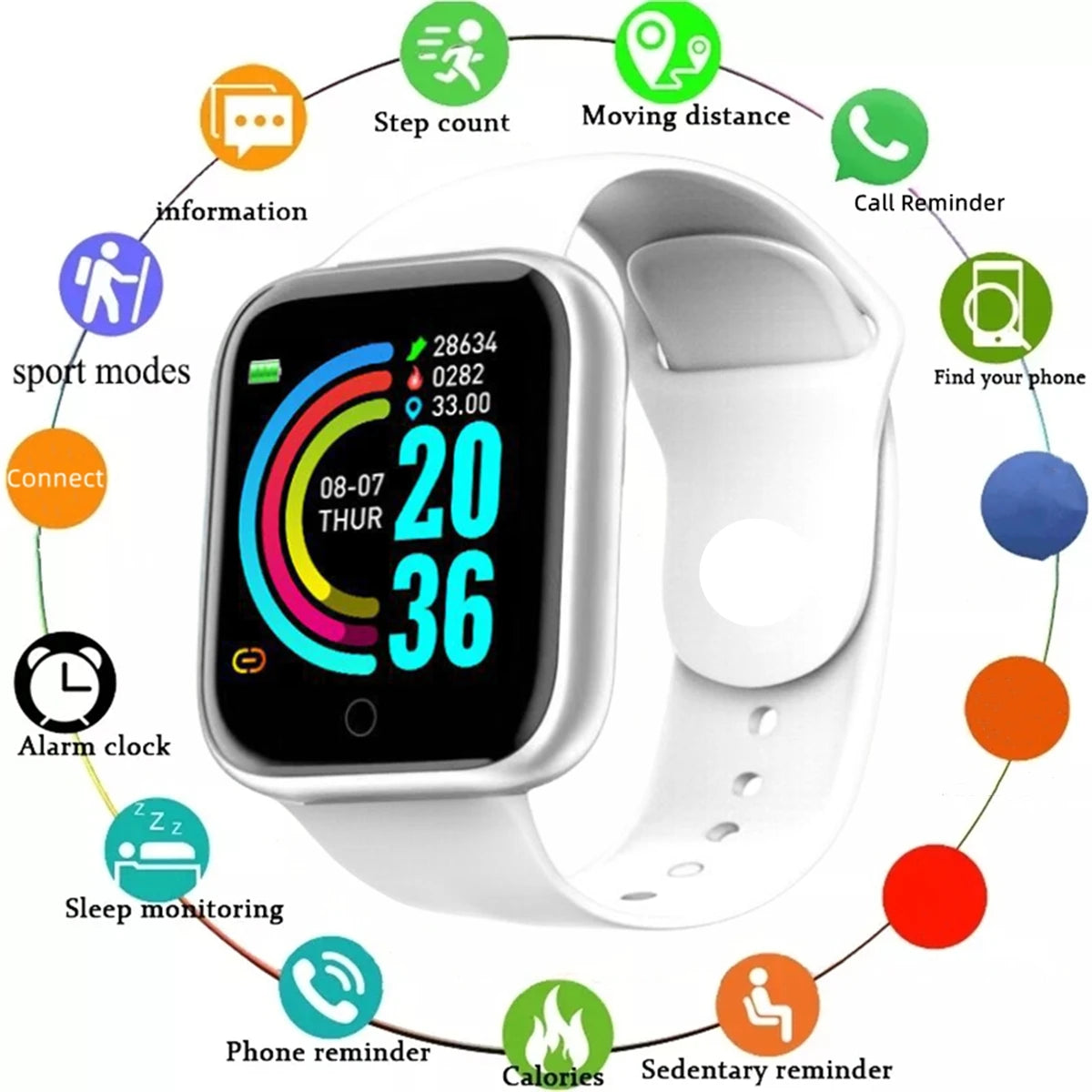 Smart Watch with Fitness Monitor for Android & iOS