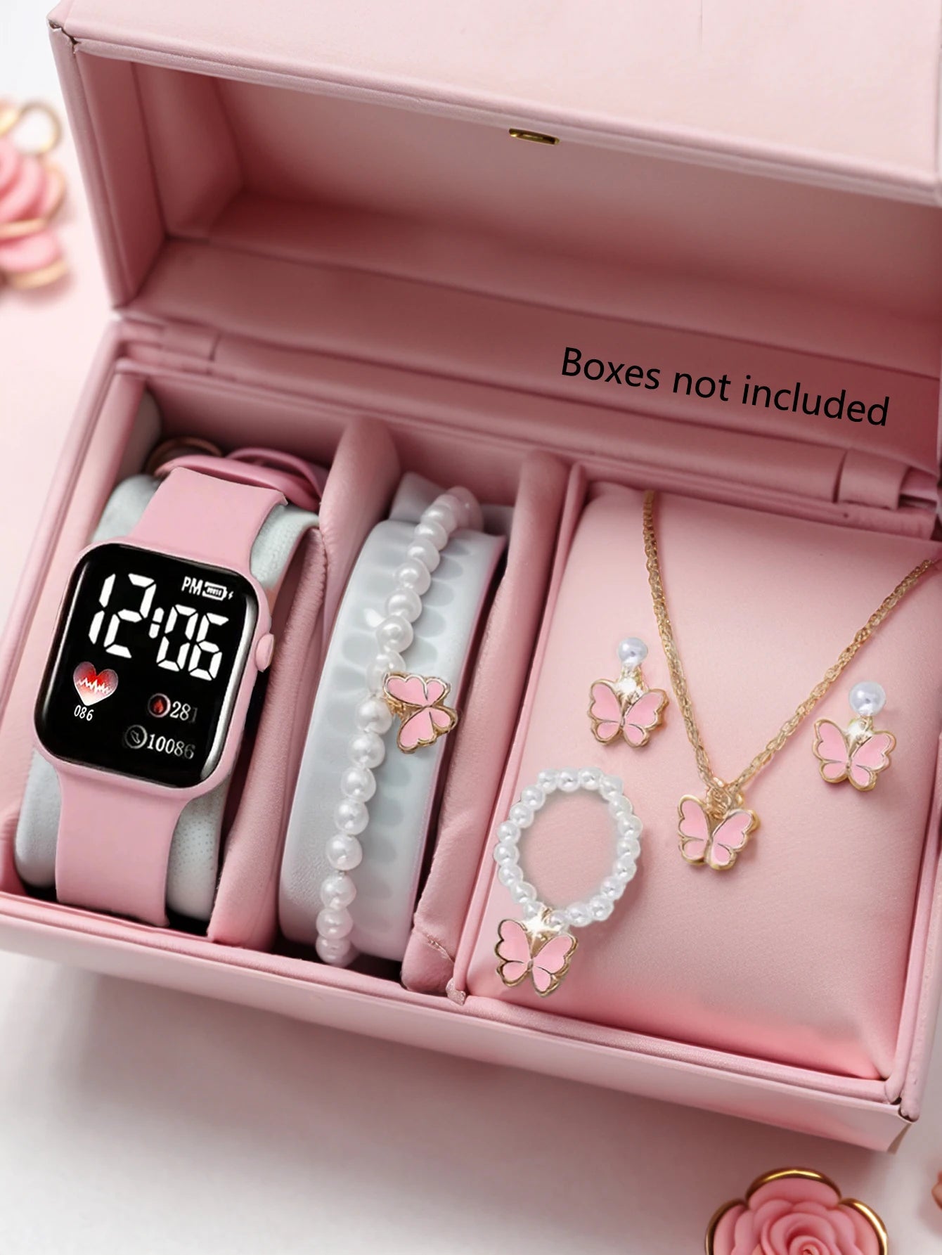 Love Pattern Electronic Watch Set
