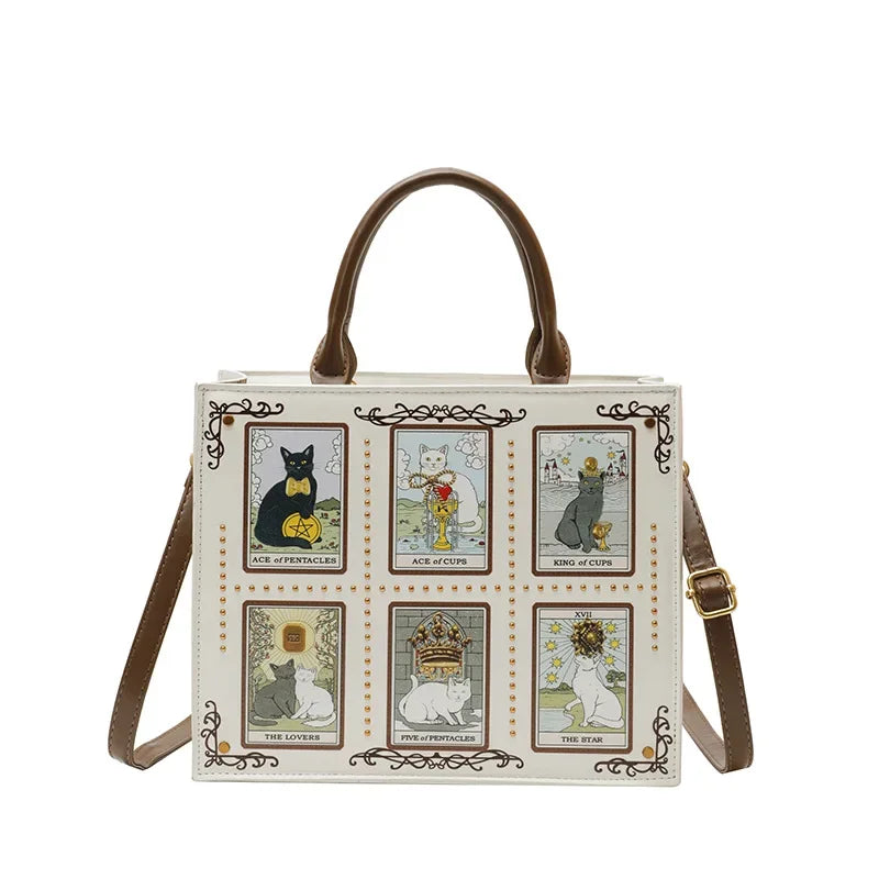 Cat Pattern Crossbody Tote
