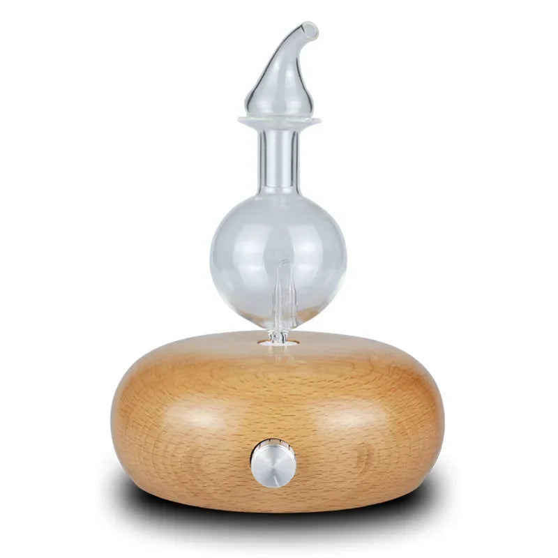 Waterless Nebulizer Wood Glass Oil Diffuser