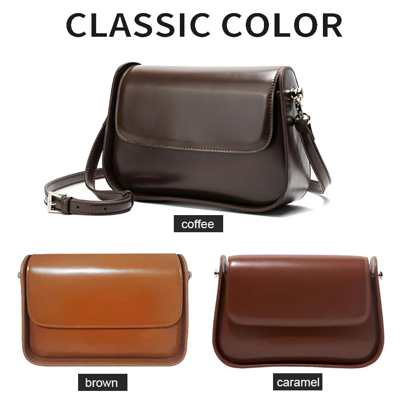 Women's Saddle Bag Genuine Leather Crossbody