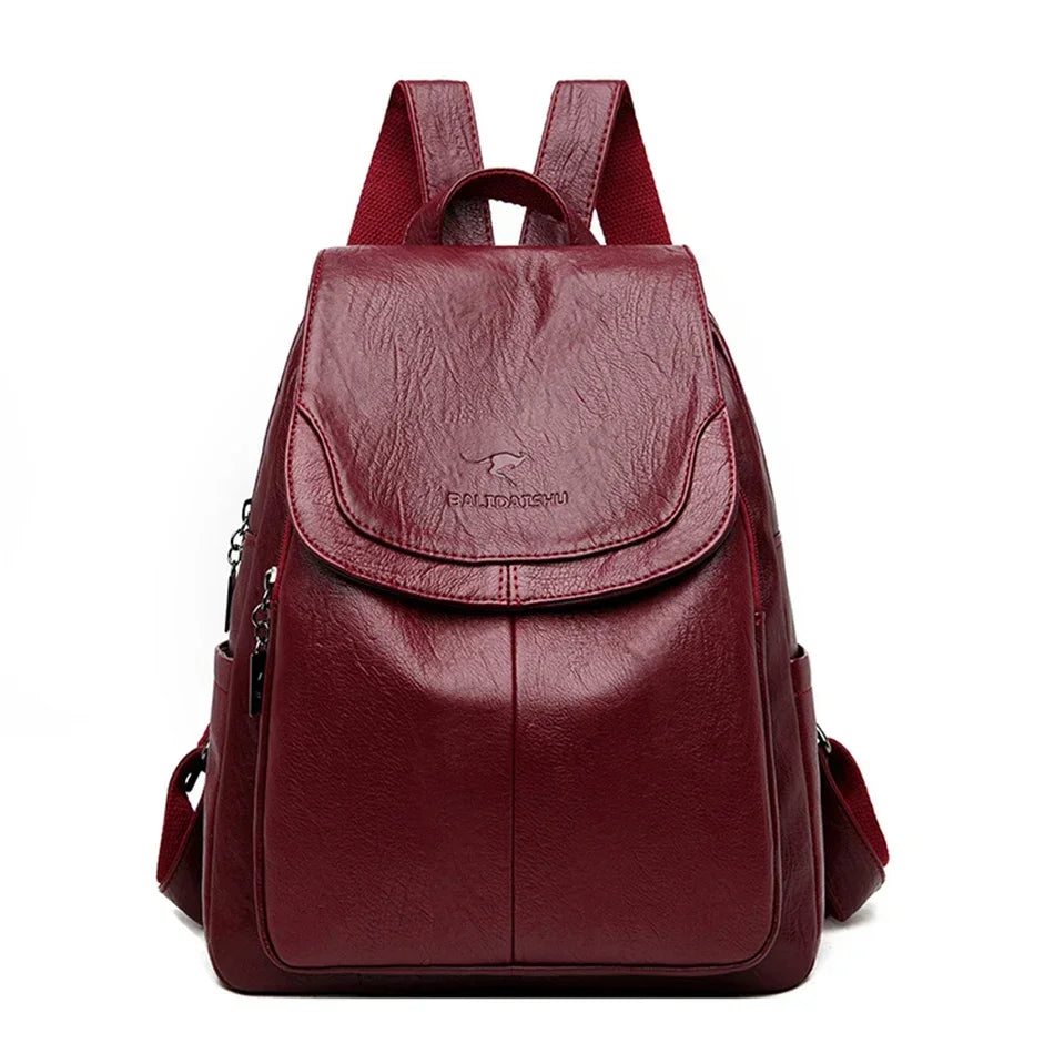 Soft Leather Women Backpack