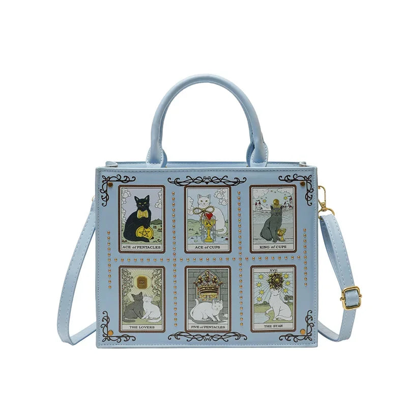 Cat Pattern Crossbody Tote