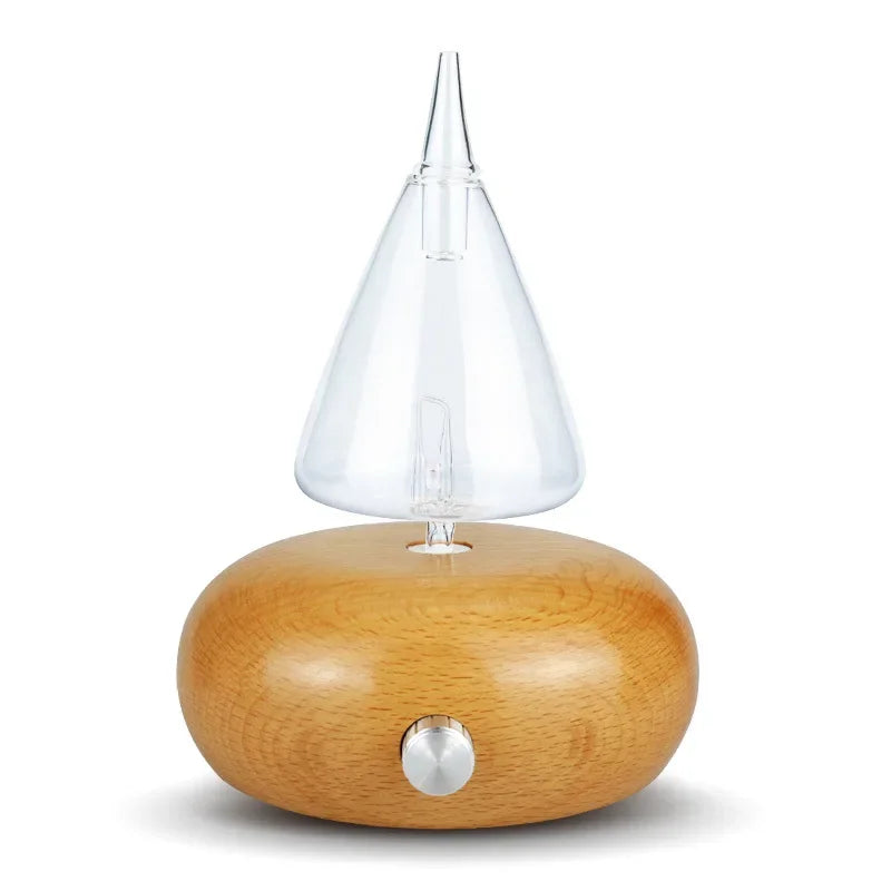 Waterless Nebulizer Wood Glass Oil Diffuser