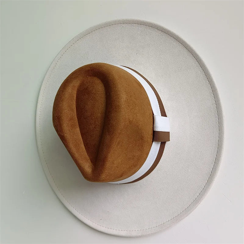 Women's Wide Brim Fedora Hat Retro Style