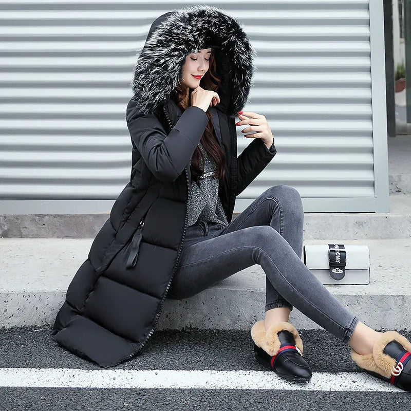 Hooded Zipper Women Parka