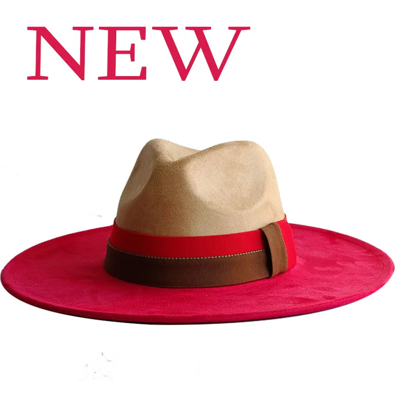 Women's Wide Brim Fedora Hat Retro Style