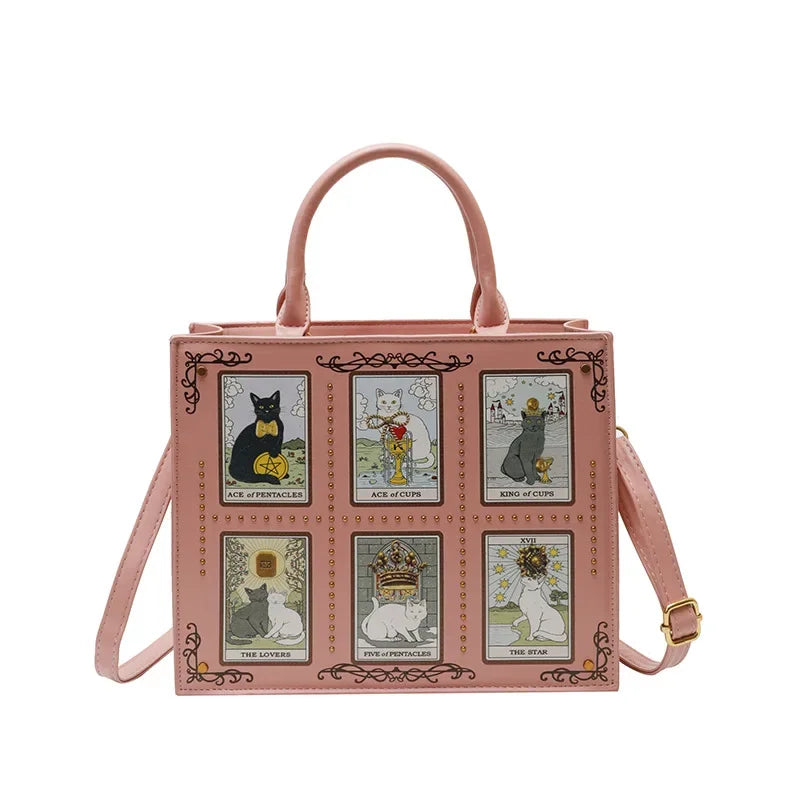 Cat Pattern Crossbody Tote