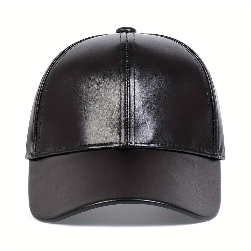 Kids Leather Baseball Cap