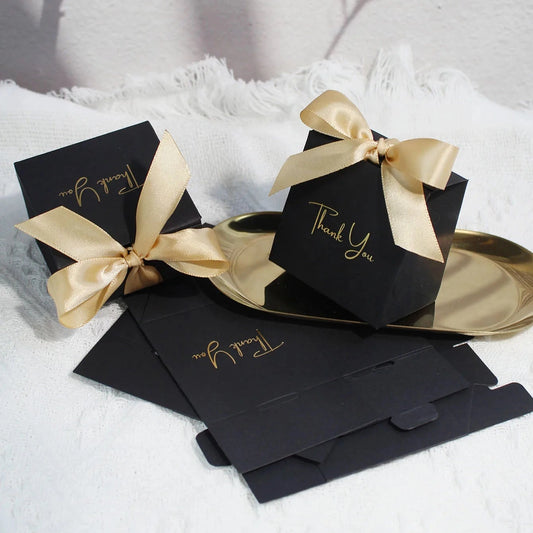 Small Gift Box Ribbon Candy Wedding 10 Pcs