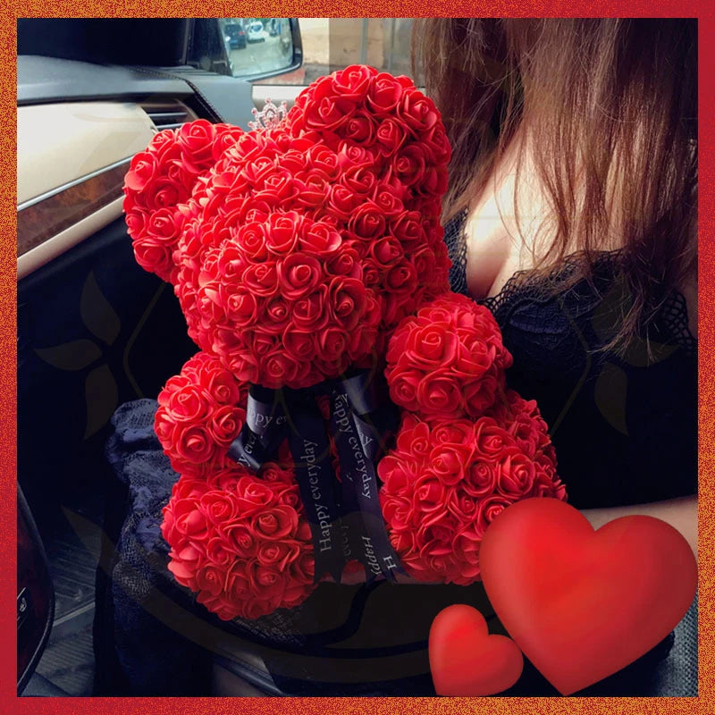 Rose Bear LED Gift Box Valentine Birthday