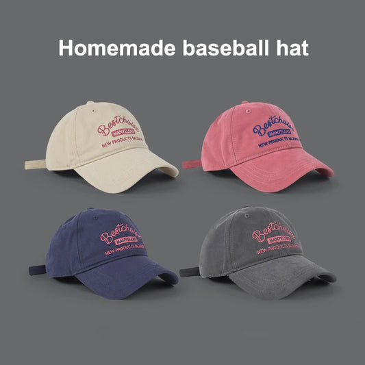 Pink Embroidery Women Cap