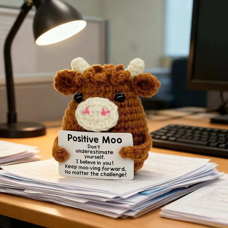 Crochet Cow Plush Desk Decor Gift