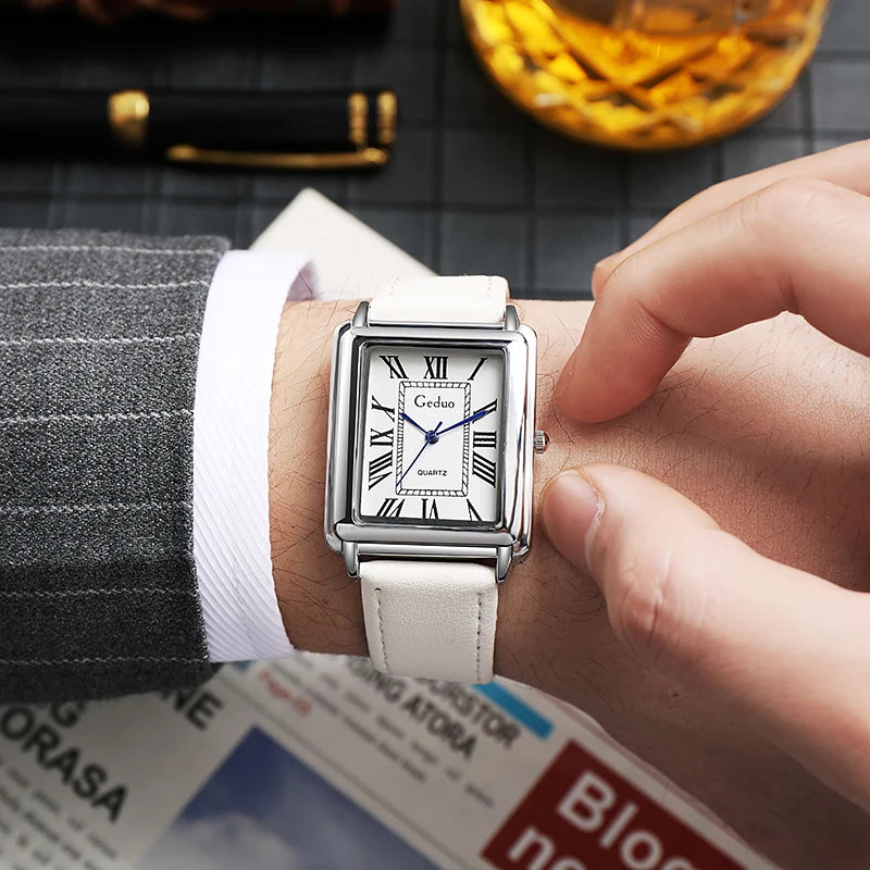 Men's Fashion Leather Strap Quartz Watch