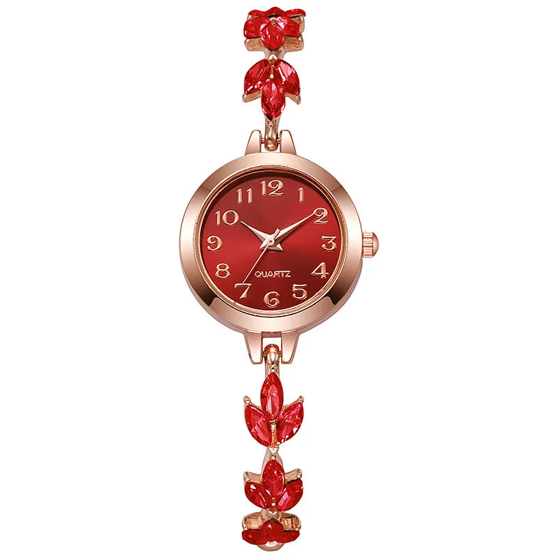 Women's Arabic Dial Rhinestone Quartz Watch