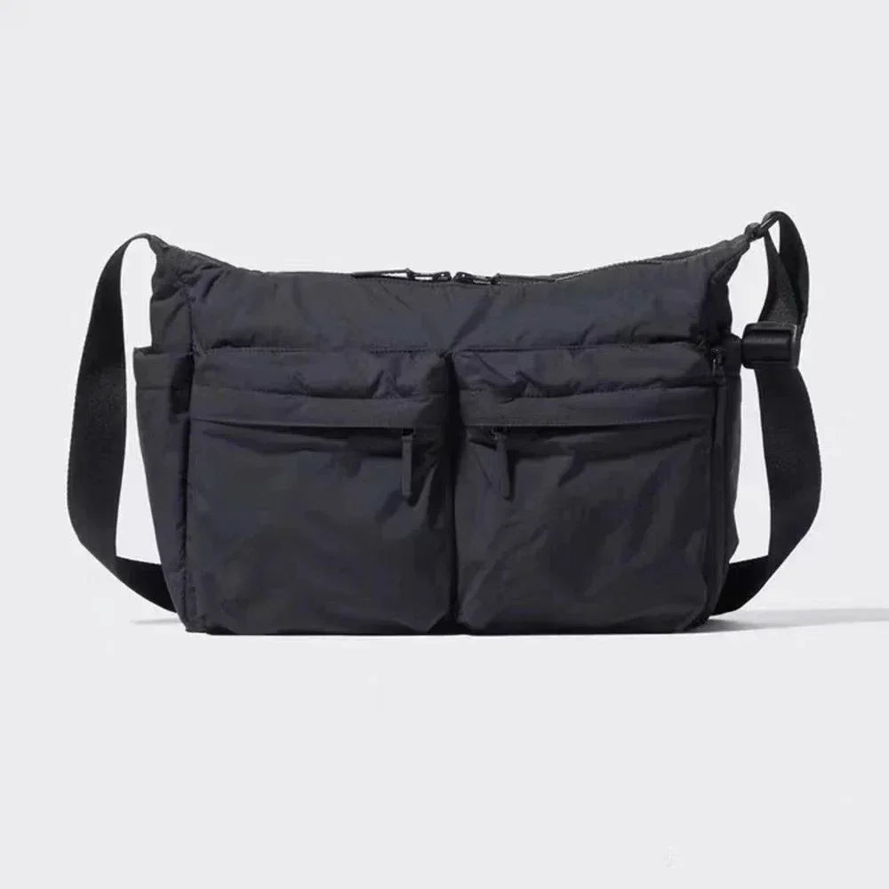 Multi-Pocket Nylon Shoulder Bag