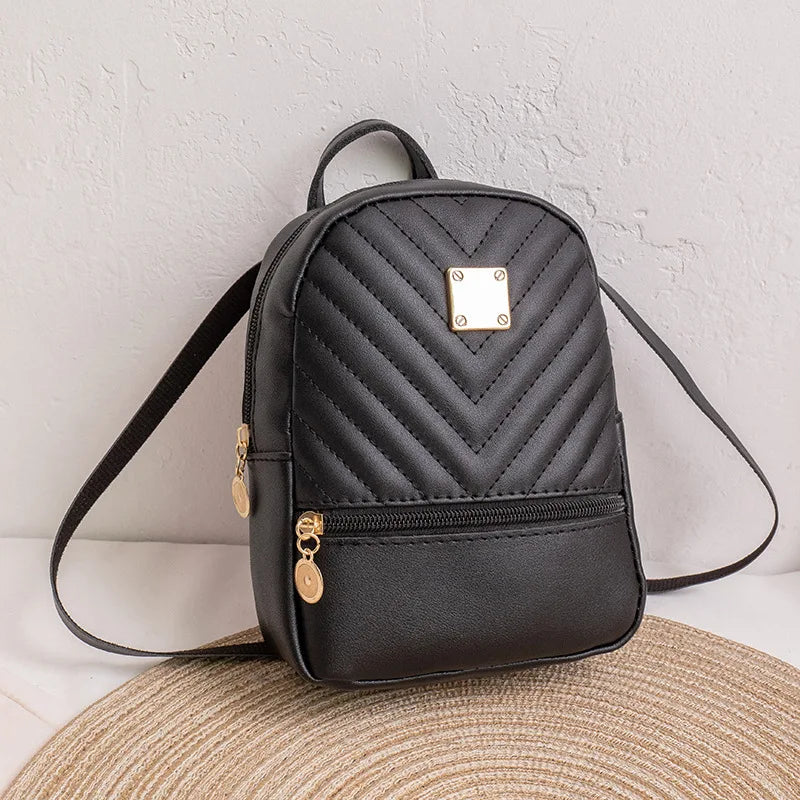 Mini Luxury Leather Women Backpack