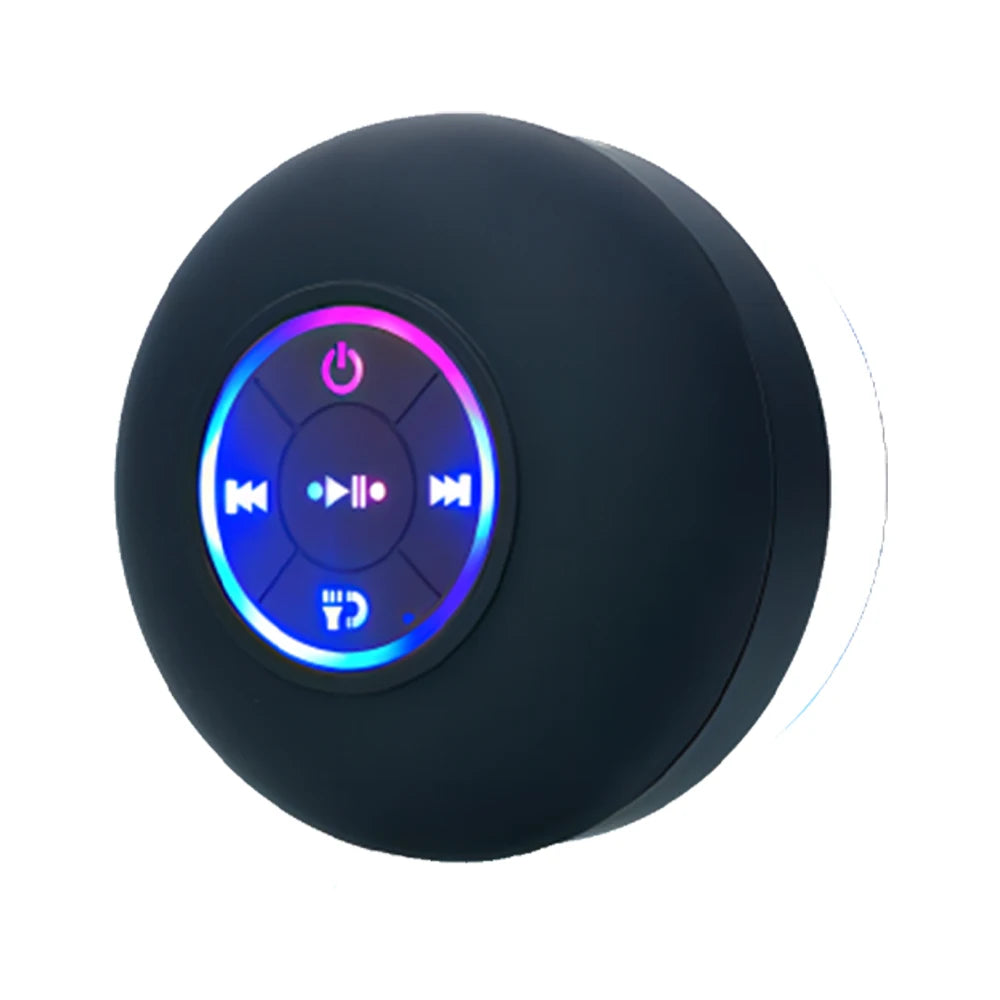 Portable Waterproof Bluetooth Speaker with LED