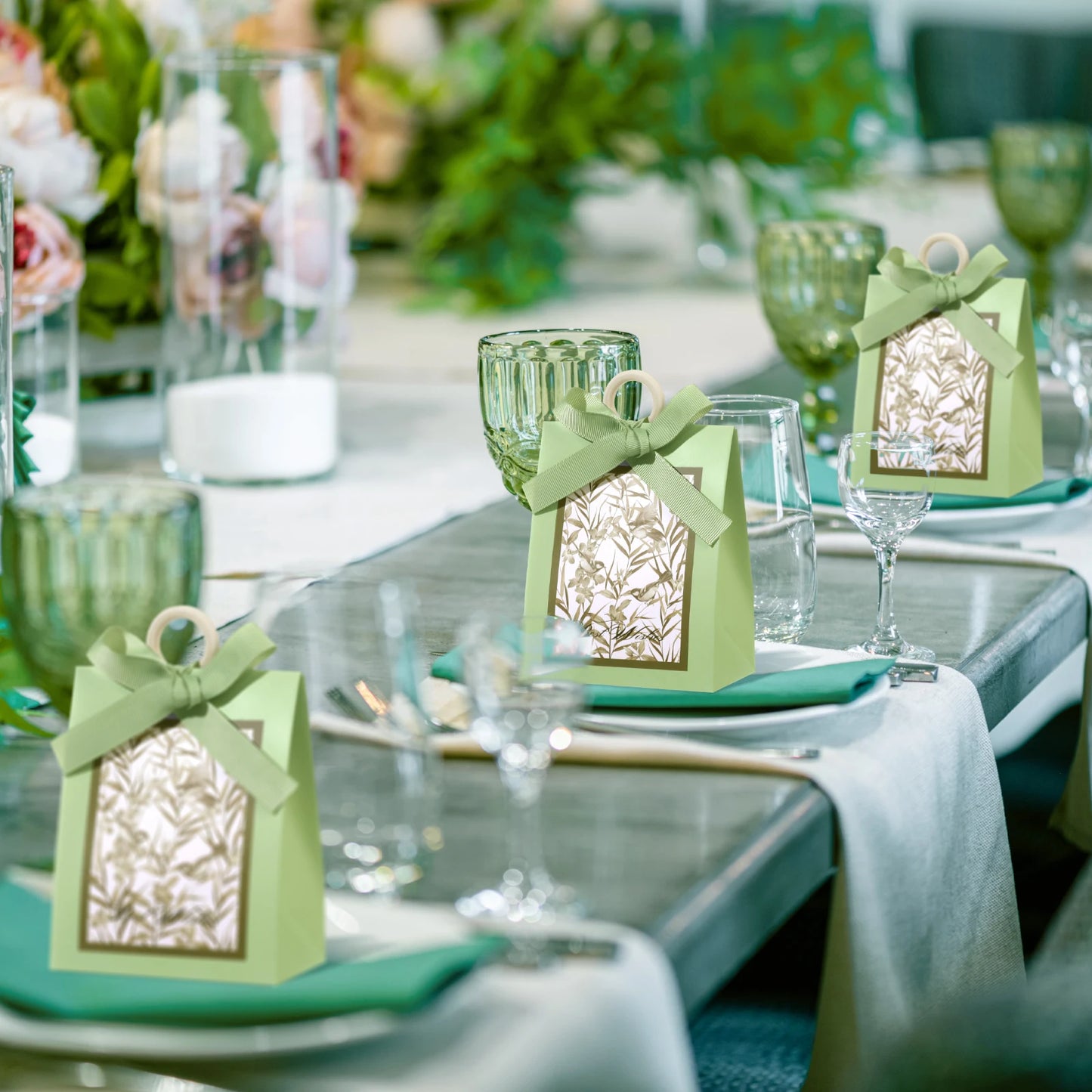 Kraft Paper Candy Box Floral Wedding Party