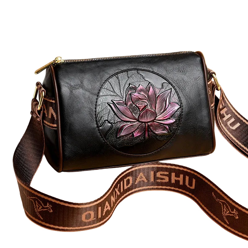 Soft Leather Print Shoulder & Crossbody Bag