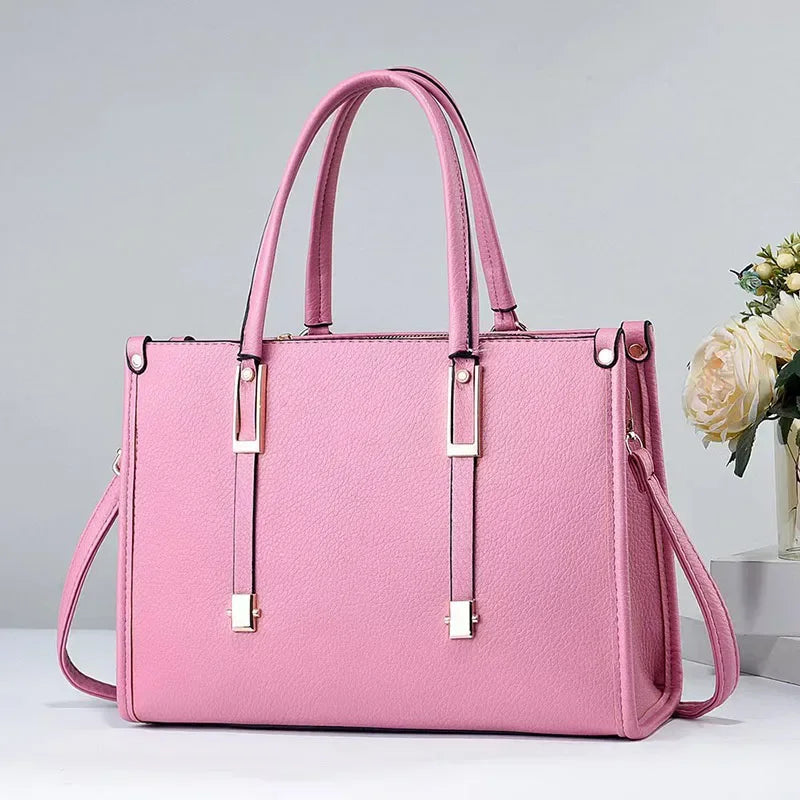 Leather Shoulder Tote Bag