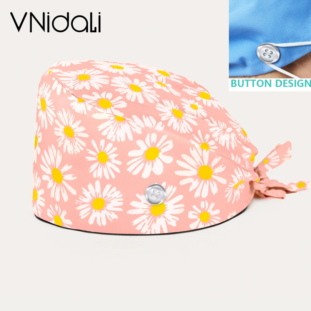 Scrub Cap with Button