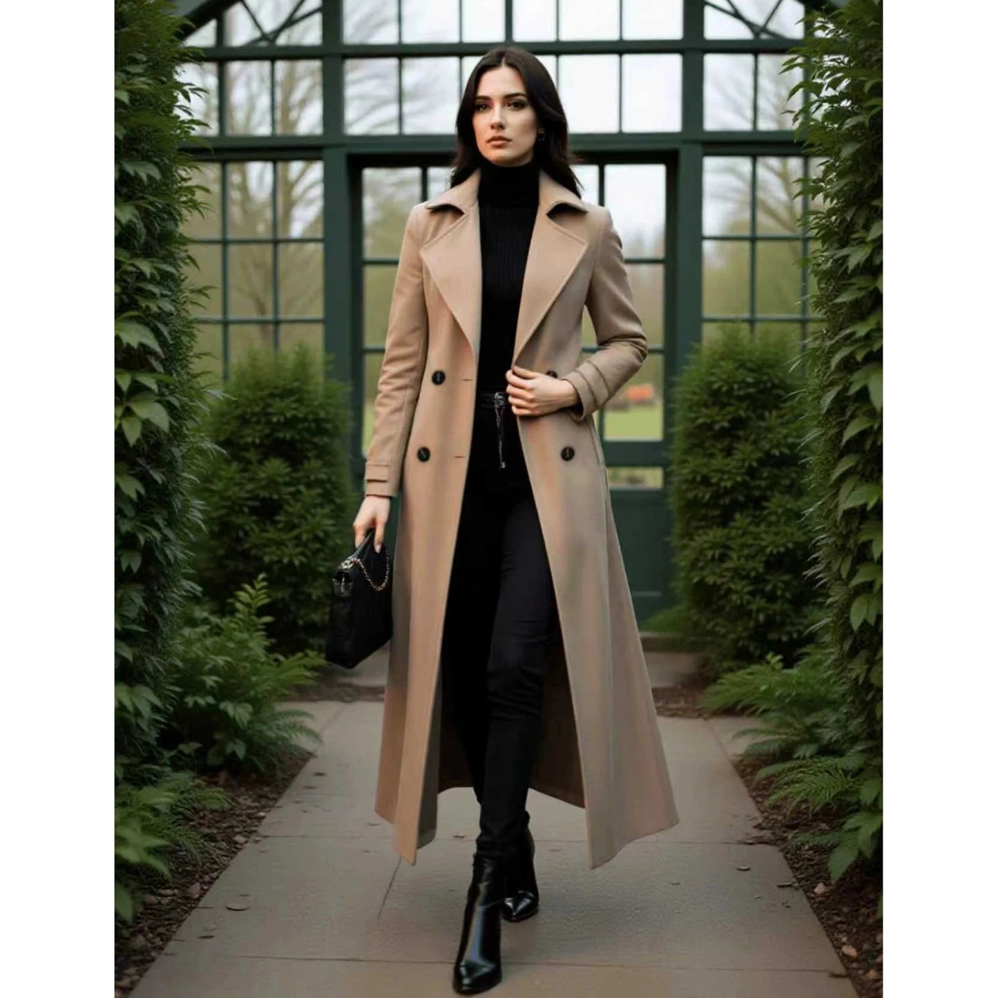 French Double-Breasted Trench Coat