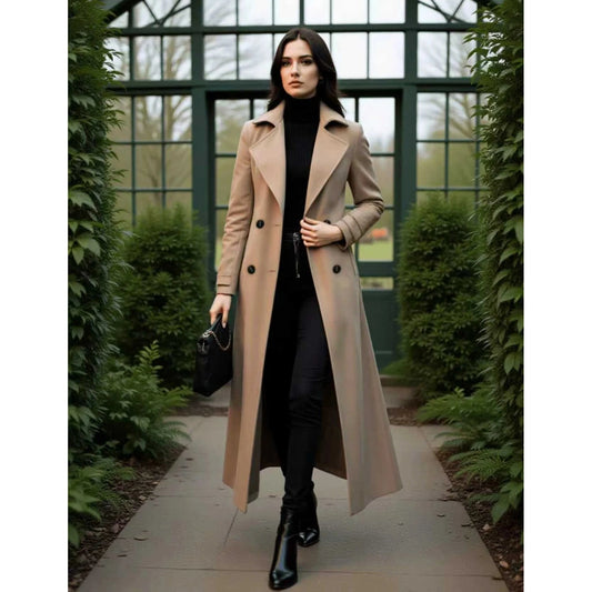 French Double-Breasted Trench Coat