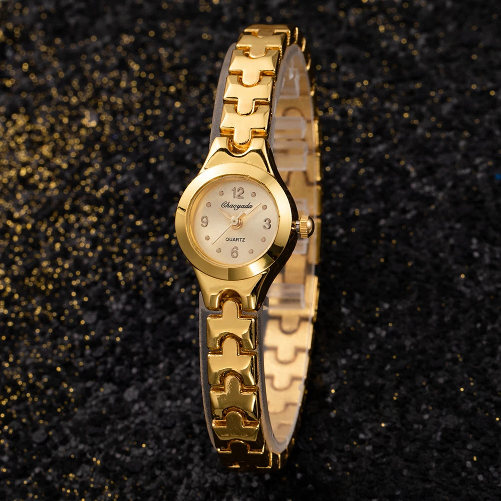 Gold Small Dial Ladies Watch